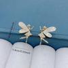 Fashion Cute Flower Wings Elf Stud Earring For Women Girls Design Zircon Fairy Exquisite Earring Jewelry