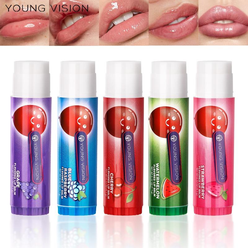 YOUNG VISION Lip Balm Moisturising Nourishing Hydration Anti-dry Cracking Peeling Fruit Flavour Cross-border Lip Balm Stock