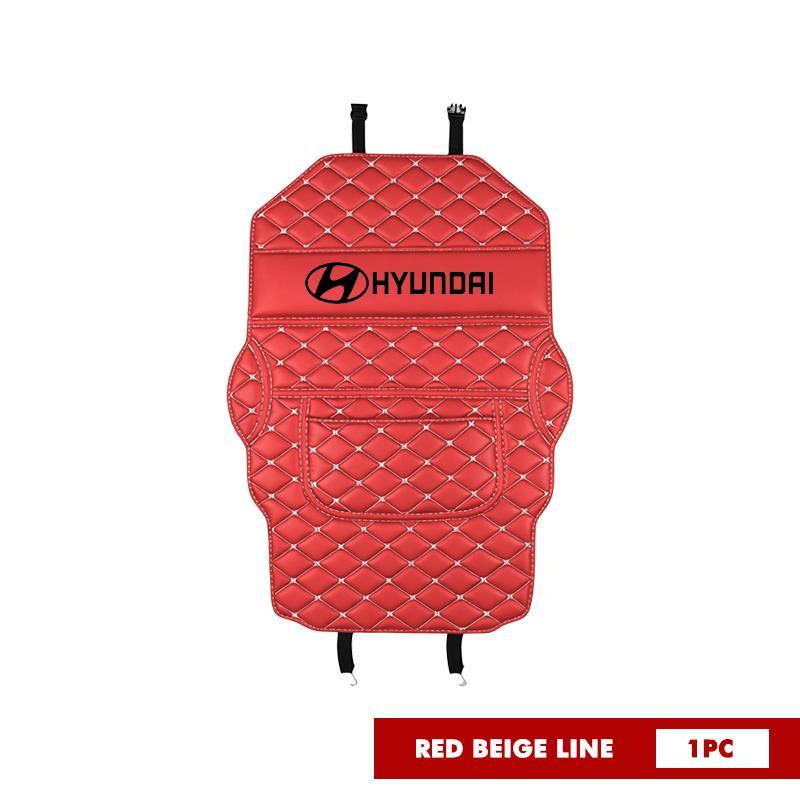 Car Anti Kicks Pad Storage Mat Leather Seat Back Protector Cover For Hyundai i30 i20 i10 i40 Tucson Kona Sonata Veloster Elantra u1