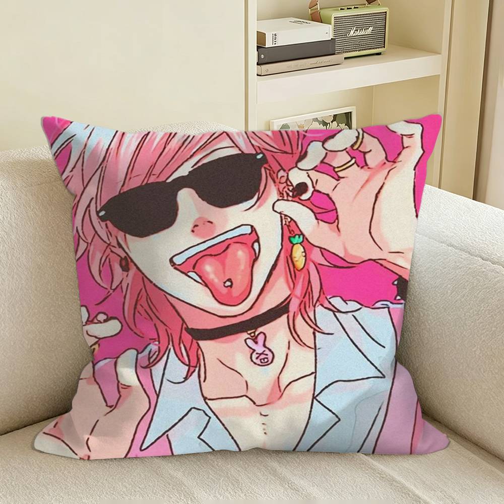 Yuri Ayato BL Anime YBC Square Sofa Pillow Cover Solid Color Living Room Home Decor Cushion Case