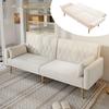 Foldable Sofa Bed, Adjustable Backrest, Wooden Legs - 2-Seater Velvet Fabric Sofa Bed, Living Room/Bedroom/Home Cinema/Guest Room