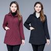 Women Autumn Winter Warm Thin Quilted Jacket Long-sleeved Jacket Parkas Middle Age Women Cotton-padded Tops Mother Cotton Coat