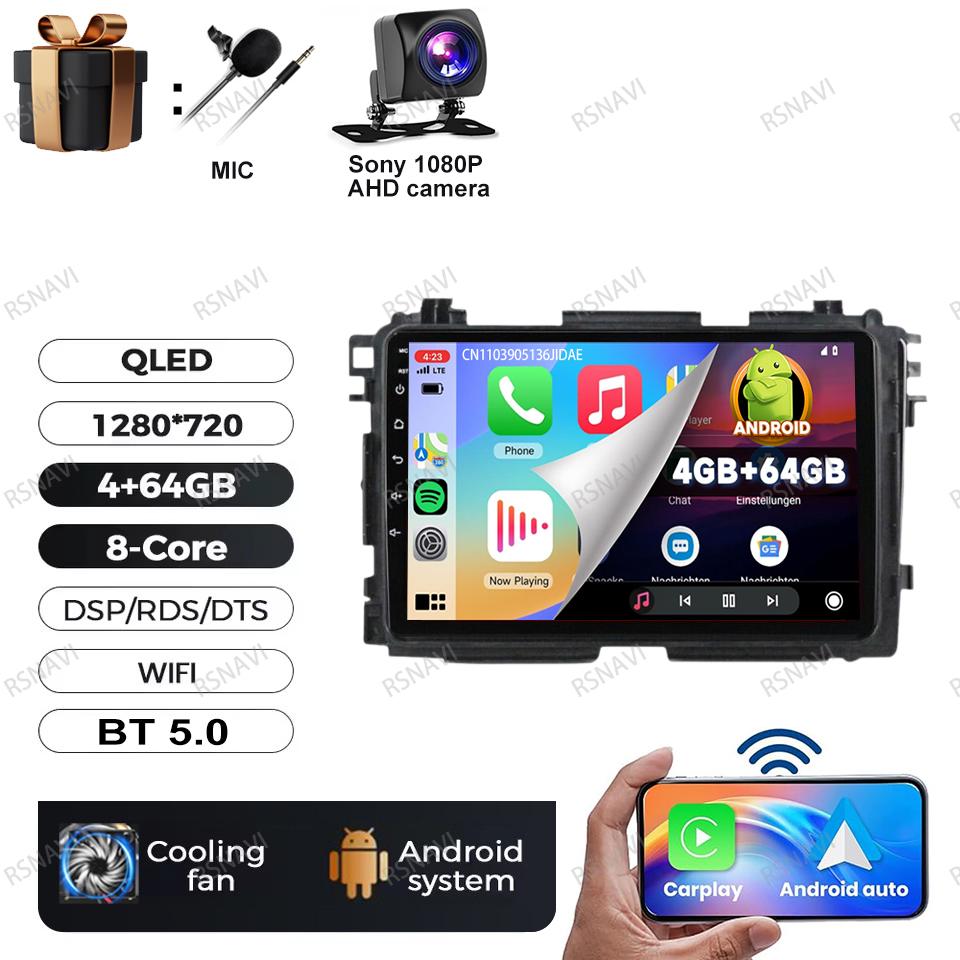 Android 16 Video Player For Honda Vezel HR V HRV XRV 2015 2016 2017 2018 2019 2020 Car Radio Multimedia Carplay Navigation BT