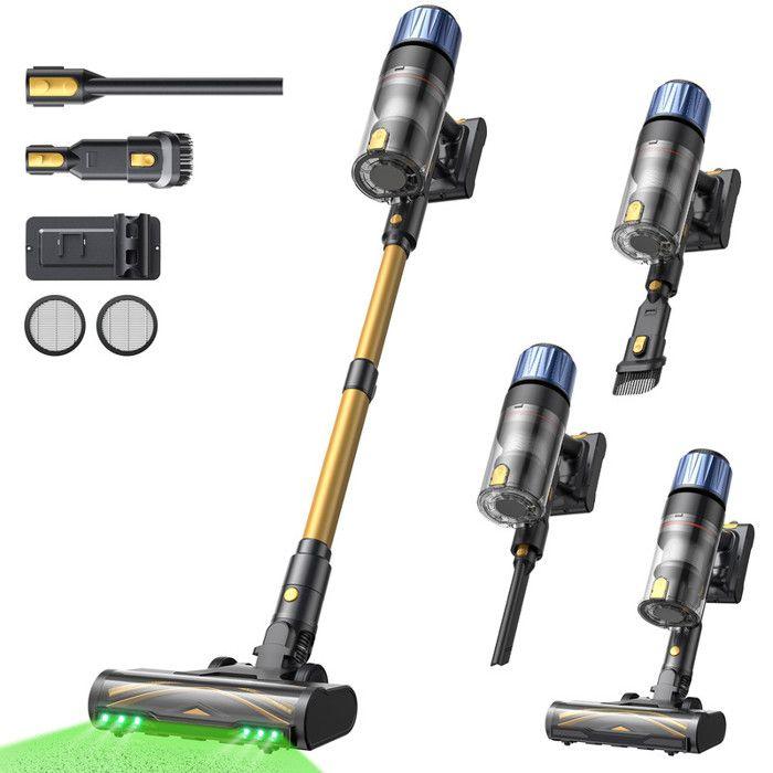 Proscenic P15, aspirateur, brosse puissante à 360°, brosse large, moteur sans balais de 580 W, système de filtration à 6 niveaux