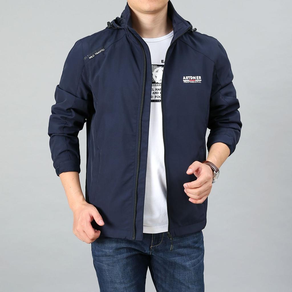 Весенне-осенняя мужская куртка, повседневная куртка для активного отдыха, свободный большой размер, ветрозащитный водонепроницаемый быстросохнущий дышащий верх