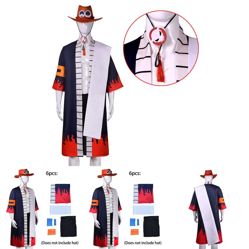 Premium Quality Portgas·d· Ace Cosplay Costume For Adults Same With The Anime
