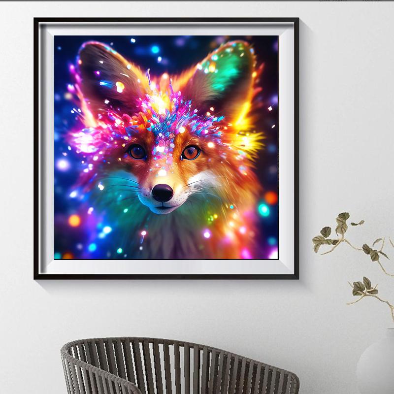 Full 5D DIY Diamond Painting Colorful Fox Diamond Embroidery Full Cross Stitch Home Decor Handmade Gift