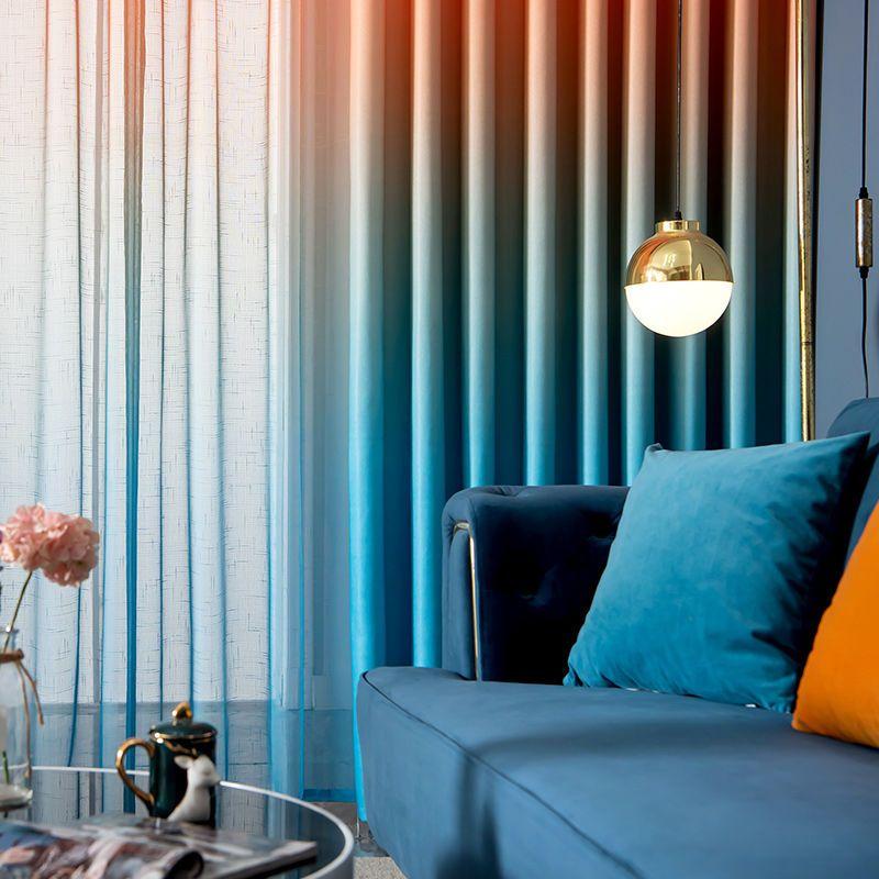 2 шт. утолщенные плотные шторы для спальни, домашняя гостиная, атмосферный градиент цвета, шумоизоляционные шторы, роскошный комплект штор для отеля