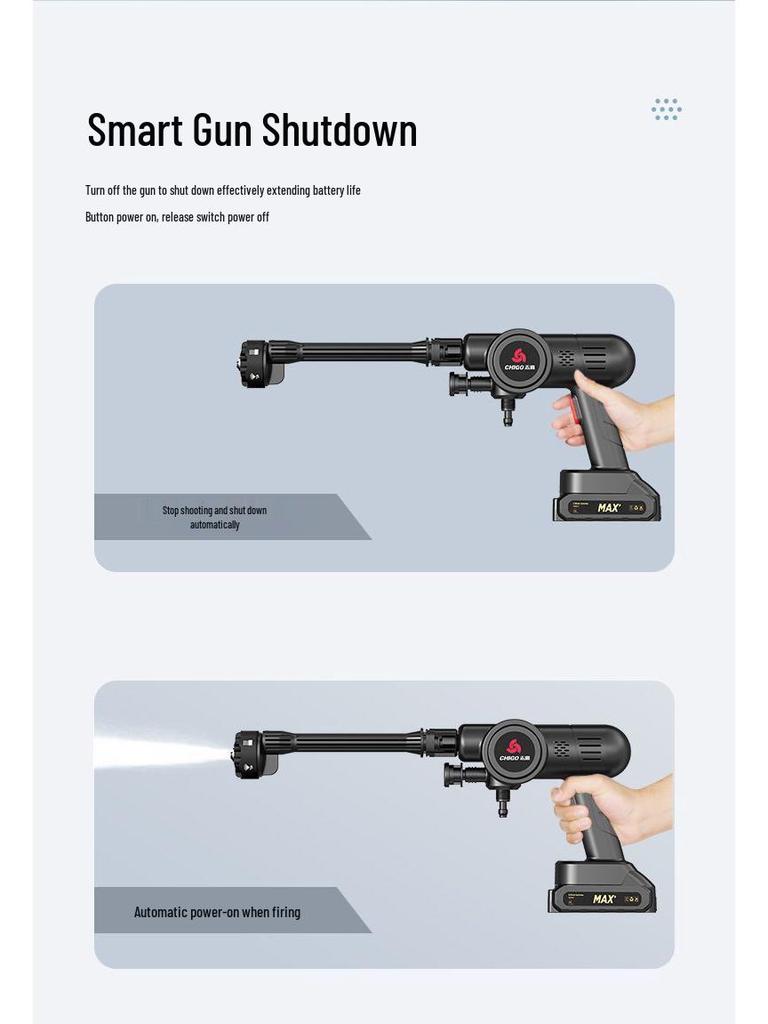 High-Power Wireless Car Washer: Rechargeable High-Pressure Water Gun for Home Car Wash