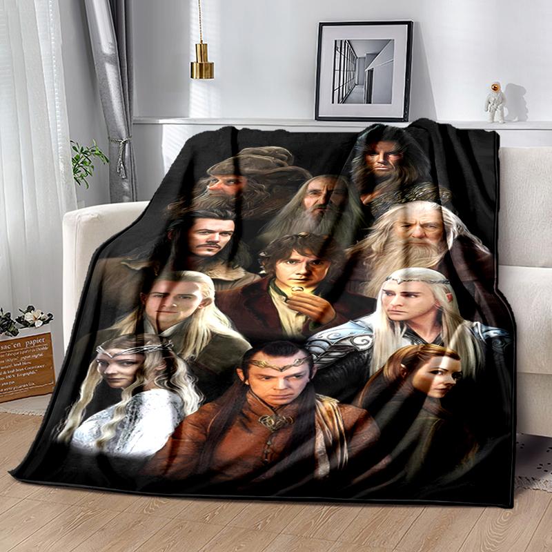 1pc Blanket The Lord of the Rings Print Design, Lightweight Blanket for Sofa, Bed- Soft &Warm, Gift for All Seasons like Christmas, Halloween