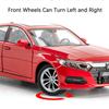 1:24 HONDA ACCORD GTR-R34 Cars Model Toys Alloy Diecast Vehice 6 Door Opened Sound Light Pull Back Toy Children's Birthday Gifts