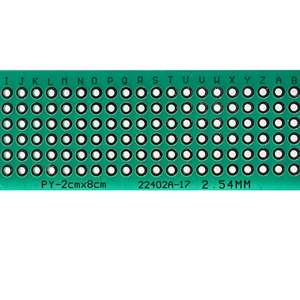 5шт 2*8см печатная плата односторонняя прототипная плата зеленая DIY универсальные печатные платы электронный комплект