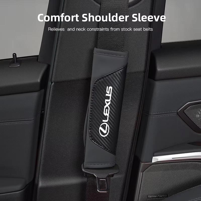 2Pcs Car Seat Belt Covers Shoulder Protection Pad Accessories For Lexus F SPORT ES RX NX LS UX LM LX GX LC RZ IS CT GS RC HS SCUK7