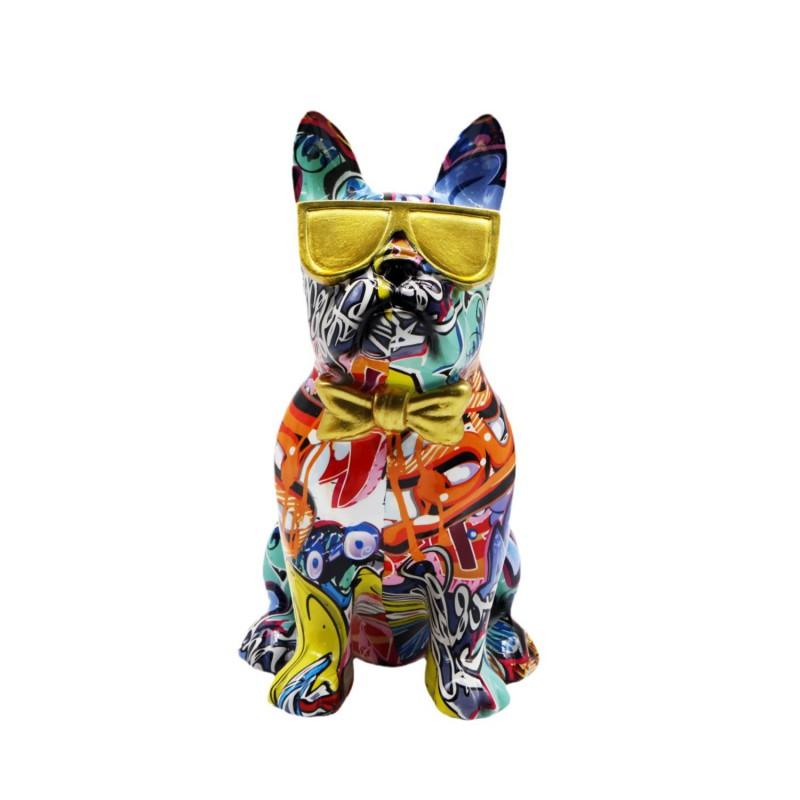 Colorful Resin Dog Figurine Decor Home Office Entryway Shelf Display Modern Stylish Ornament
