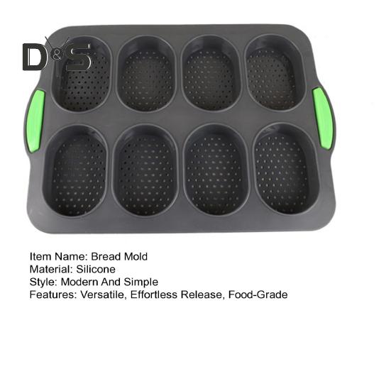 Силиконовая форма для хлеба с антипригарным покрытием, пищевая форма для багета, хлеба, противень для выпечки с дренажными отверстиями для домашней кухни, выпечки, булочек для бургеров, сэндвичей, печенья