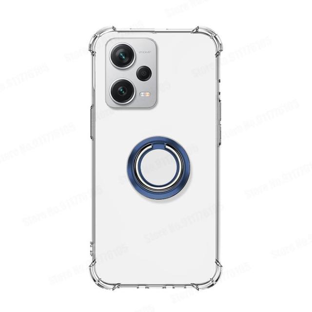 Прозрачный мягкий чехол для Xiaomi Redmi Note 12 Pro Plus Speed 12 Turbo 11 pro plus 12S 11S 11T 11R с кольцевым держателем-подставкой, прозрачная силиконовая задняя крышка из ТПУ