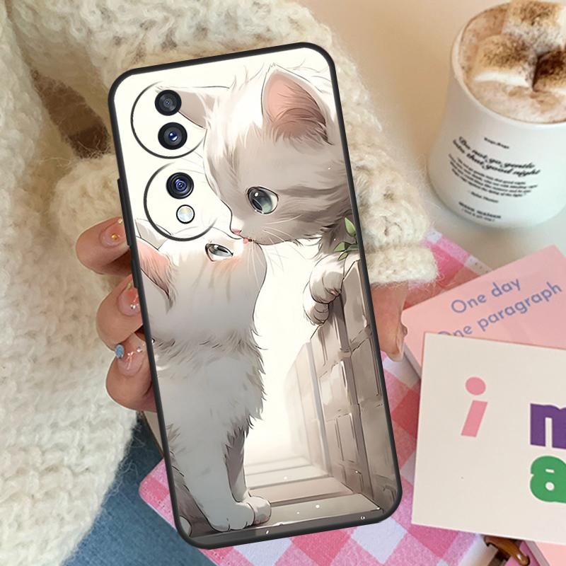 Забавный Милый Кот Для Honor Magic 5 6 7 8 Pro Чехол Для Honor 400 200 Lite 50 70 90 X8c X8b X9a X9b X9c X9d Win