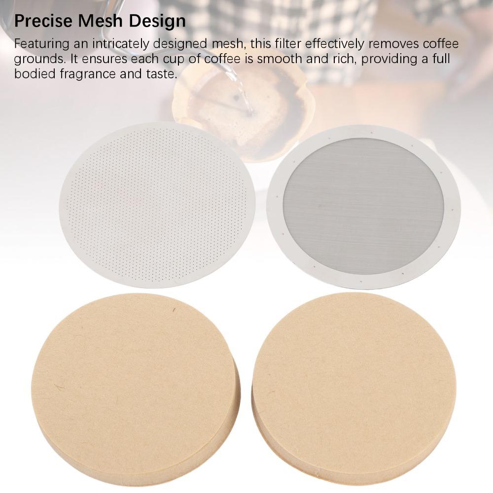 2.4 Inch Diameter Disk Coffee Filter Mesh Screen Metal Coffee Filter For French Press Coffee Maker