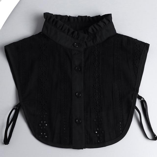 Hollow Lace Chiffon Doll Cotton Fake Collar Blouse Sweater Detachable Shirt Collar False Collar Lapel Women Top Collars Decor