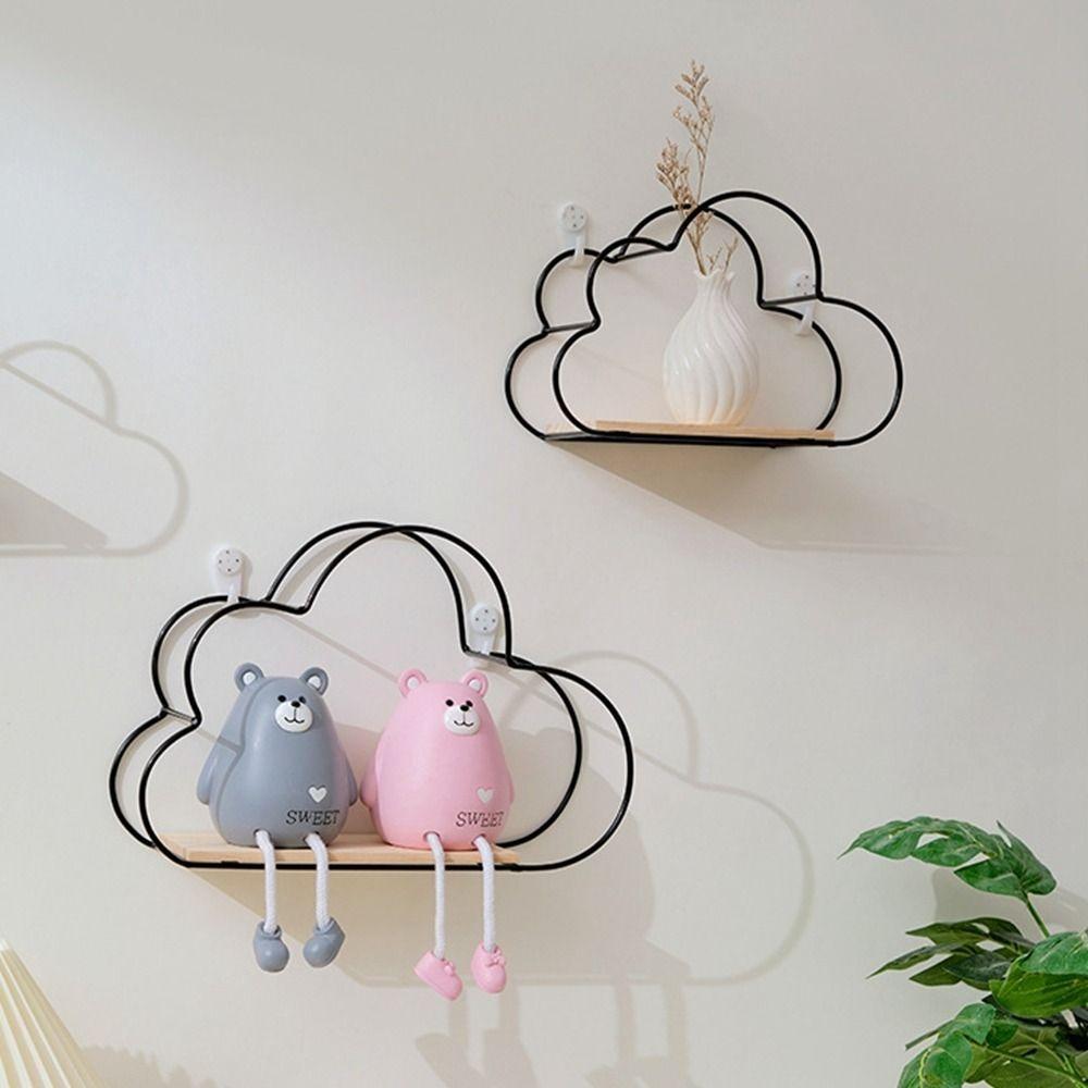 Decoration Bathroom Finishing Rack Floating Shelves Kids Room Shelf Wall Shelf Iron Storage Rack