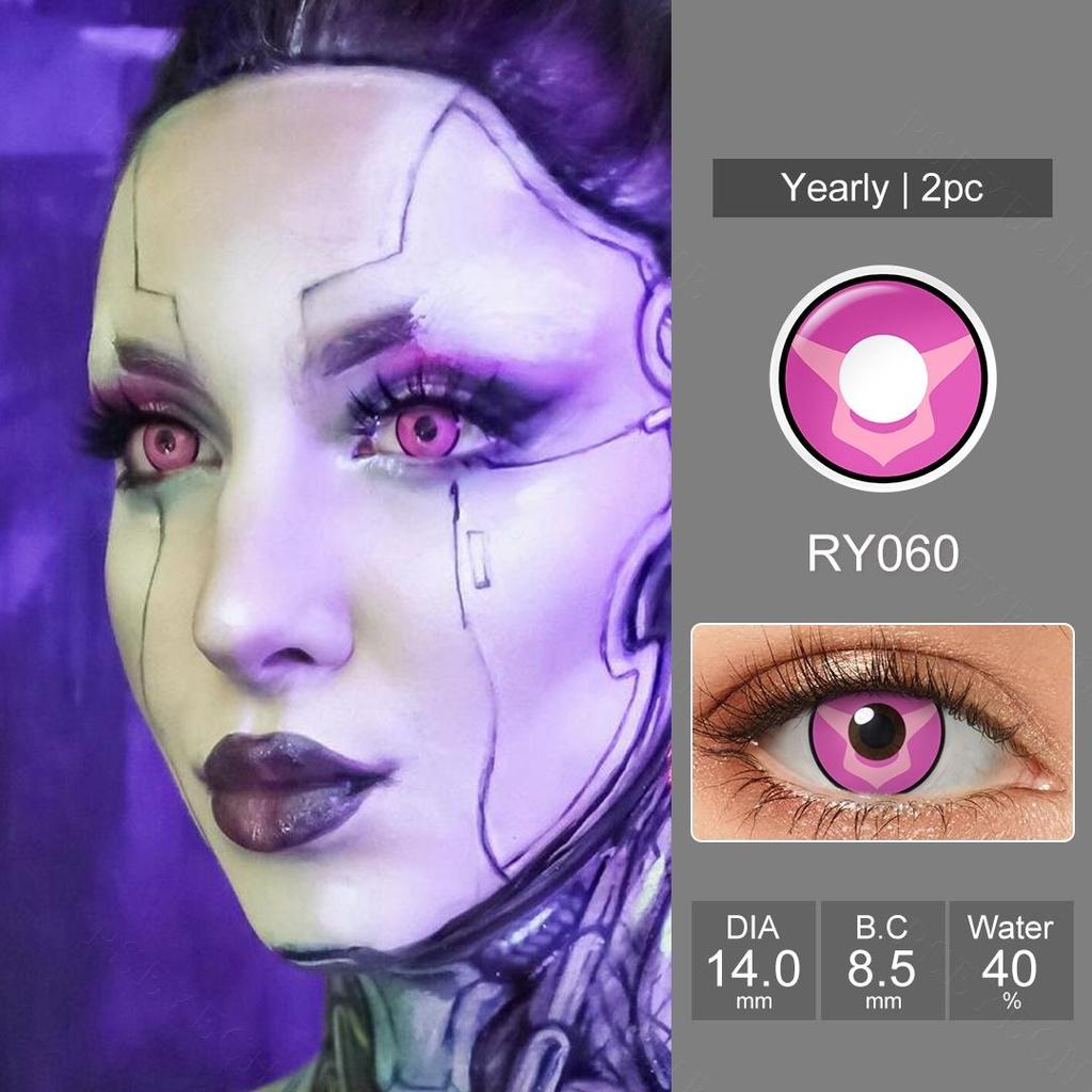 Контактные линзы для косплея Pseyeche Blood Bat, контактные линзы с розовым сердцем, контактные линзы Red Kitty для Хэллоуина, 1 пара, зеленые линзы Spide Crazy