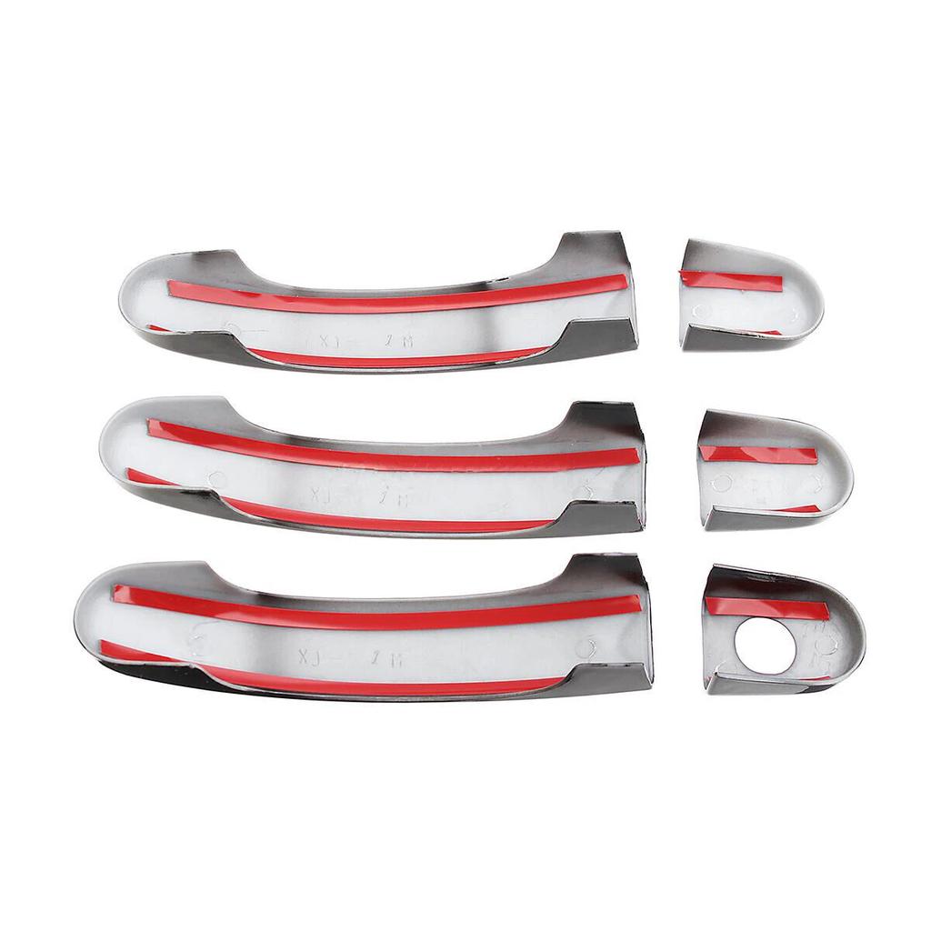 Комплект накладок на наружные ручки дверей из углеволокна/черного глянца для VW Transporter T5 T6 Caddy 2003 - 2015 Автоаксессуары