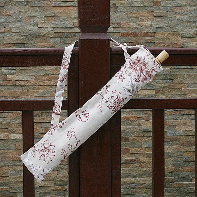 Oil Paper Umbrella Garden Bag Blue And White Porcelain Umbrella Cover Performance Portable Cloth Straight Handle Chinese