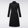Teluoman Elegant Women's Mid-Length Wool Blend Coat
