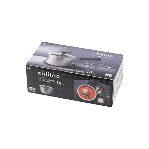 PEARL METAL Chiiino HB-6570 14см Сотейник со стеклянной крышкой, подходит для индукционных плит, подходит для всех источников тепла, трехслойное дно, нержавеющая сталь