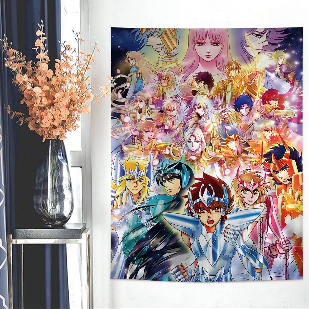 Японское Горячее Аниме Saint Seiya Мультяшный Гобелен Искусство Научная Фантастика Комната Домашний Декор Настенные Листы
