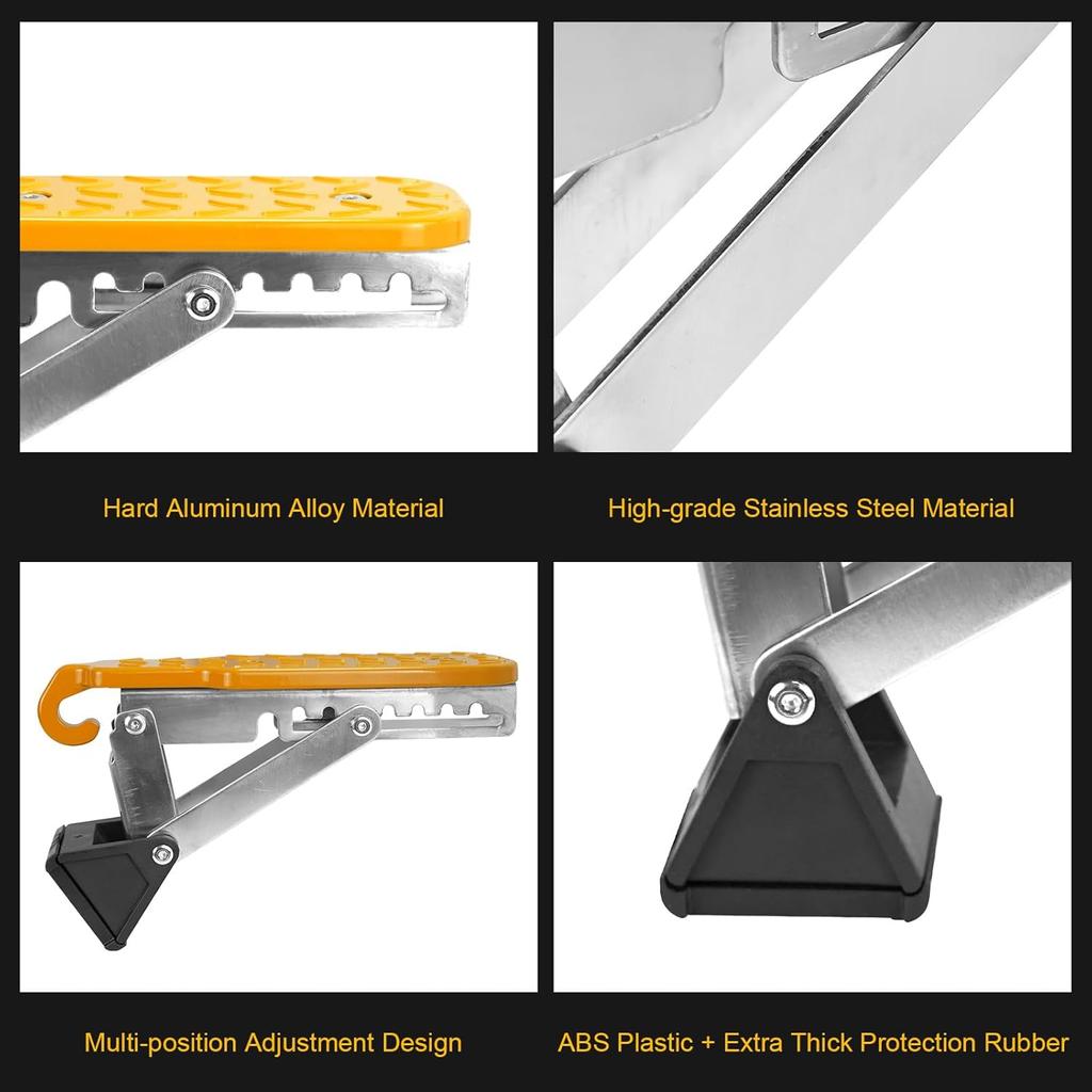 Universal Car Door Step SUV Truck Foldable Door Latch Step with Adjustable Angle for Car Roof Access