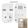 European Travel Plug USB Socket Conversion with Switch Small Night Light 2 USB Port German French Russian Universal Socket