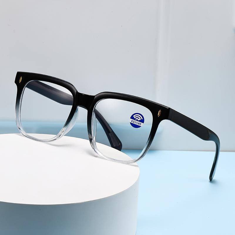 Новые прозрачные очки квадратной формы для студентов с близорукостью, мужские и женские, с плоским светом, для большого круглого лица, оправа очков с защитой от синего света