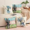 New Easter Bunny Pillow Case Printed Cushion Holiday Decoration Living Room Sofa Cushion Bedside Pillow