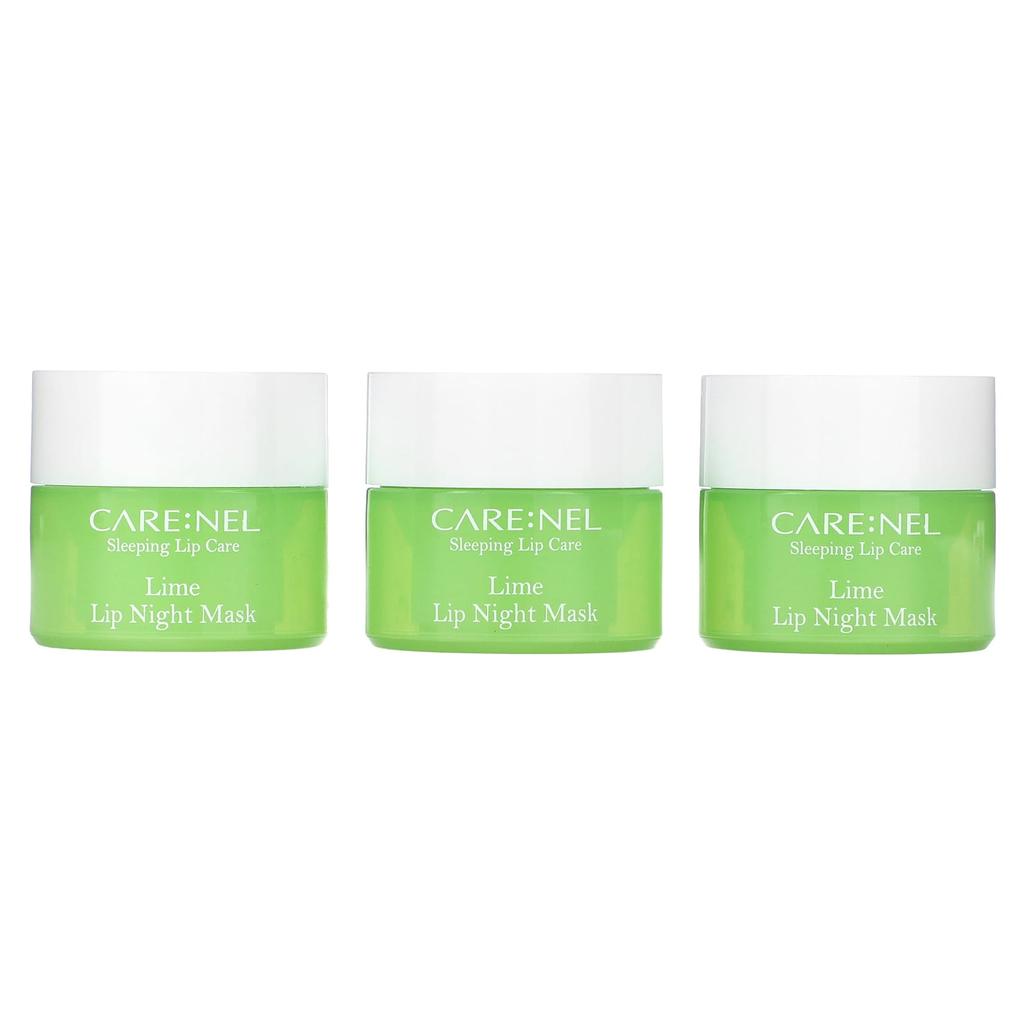 Care:Nel, Lip Night Mask, Lime, 3 Packs, Each (5g)