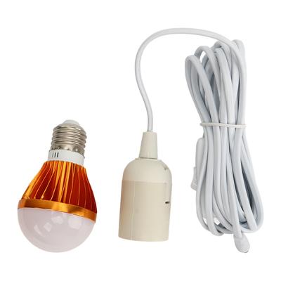 Светодиодная лампа E27 DC 12V 5W Теплый белый свет Лампа с кабелем 3 метра для дома