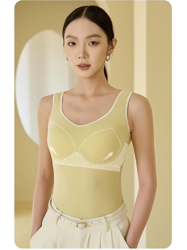 Aoweizi Женский самонагревающийся жилет с нагрудными накладками - Зимний многослойный топ