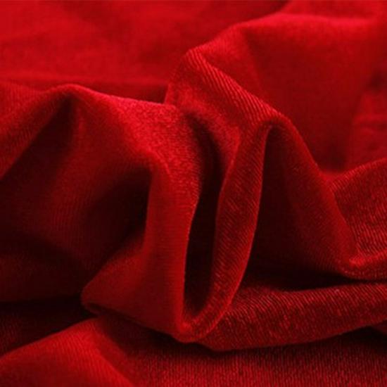 Корейская бархатная эластичная ткань - Утолщенная однотонная коротковорсовая