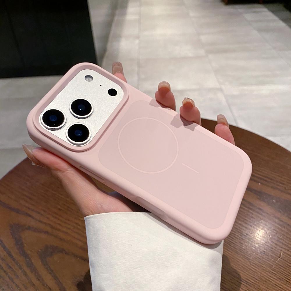 Оригинальный однотонный жидкий силикон для чехла MagSafe для iPhone 17 Pro 17 Pro Max, большое окно, ощущение кожи, противоударный чехол