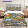 Garfield Cat Blue Background Bedding 1 Duvet Cover 2 Pillowcase Without Core Duvet Cover And Pillowcase Christmas Birthday Gift Bedding Set