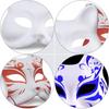 15pcs Cat White Paper Blank DIY Halloween Hand Painted Face Personality Masquerade Mask Set