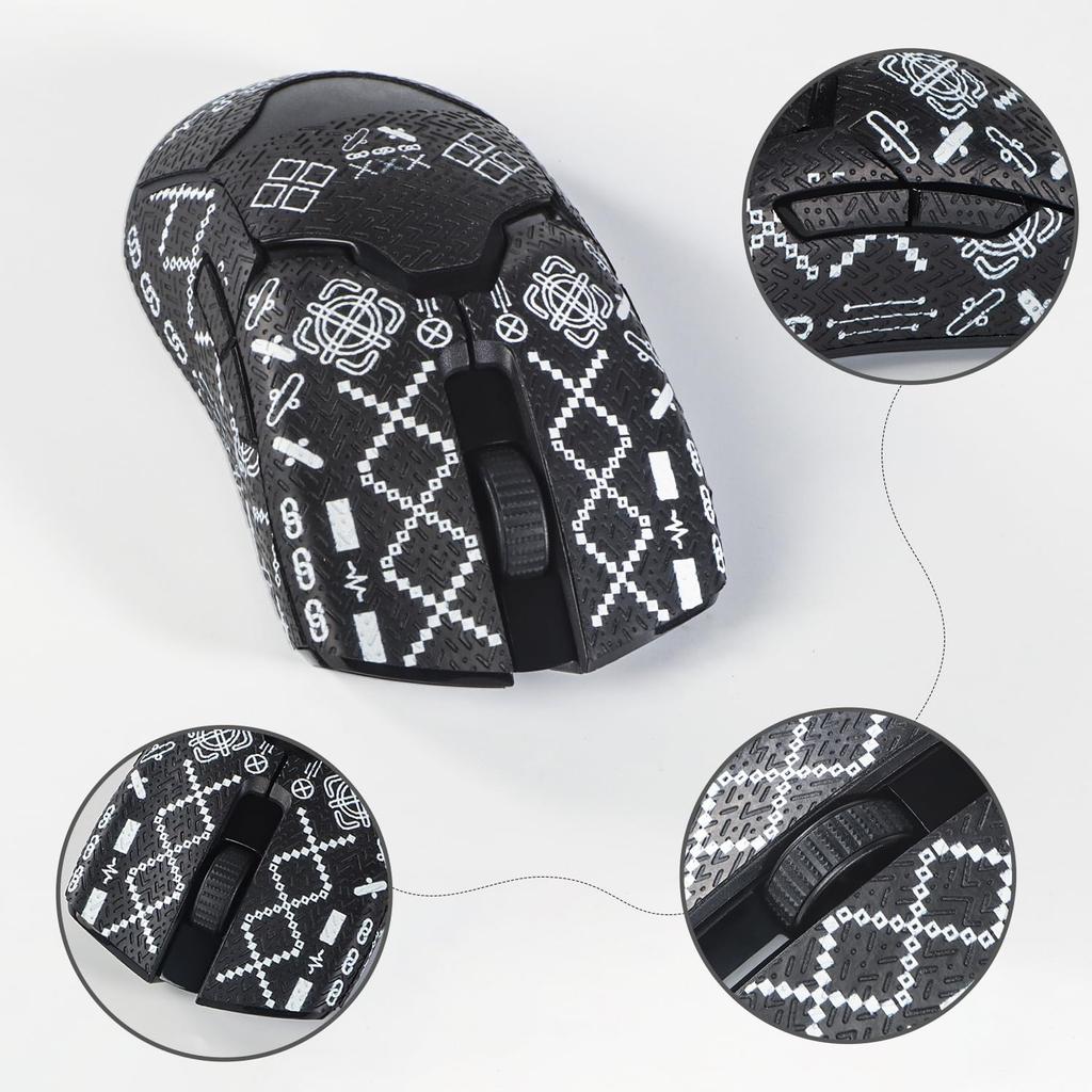 IMMOENUC Mouse Grip Tape Applicable 8KHz Wireless Mouse Tape PVC Material Color Seal Absorbs Skin Sweat and Prevents Slip Viper/Viper Ultimate/Viper
