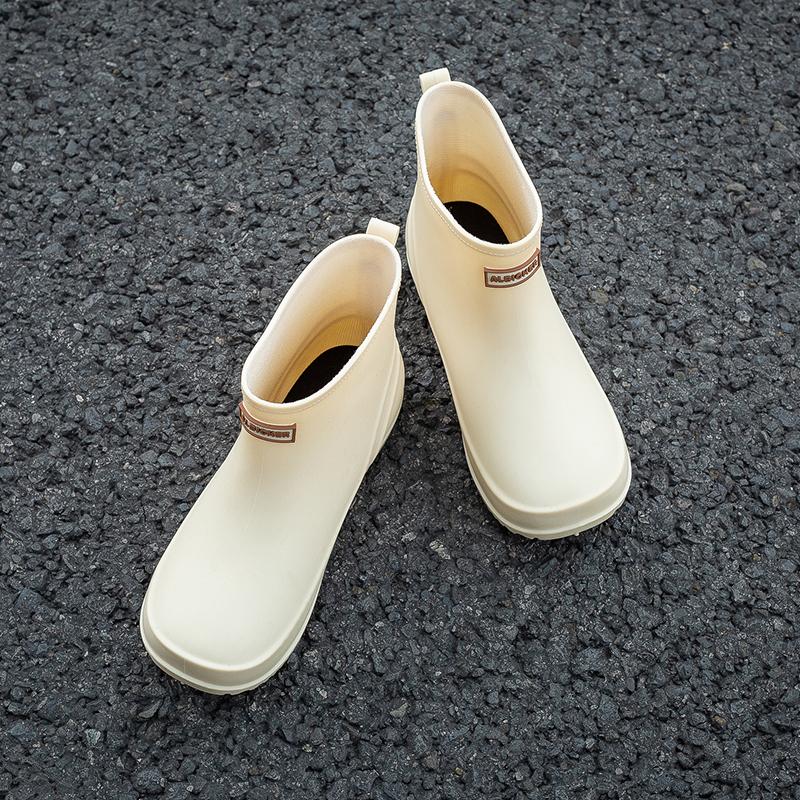 Женские высококачественные резиновые ботильоны, водонепроницаемые, дышащие, для лета и осени, с круглым носком из ПВХ