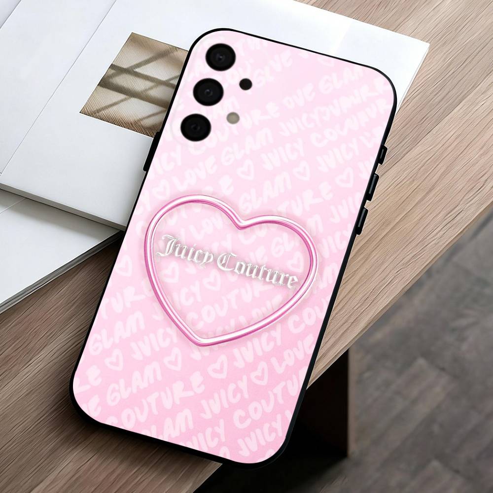J-Juicy C-Couture Чехол для телефона для Samsung Galaxy A73,A72,A71,A70,A53,A52,A51,Других Мягкий черный чехол