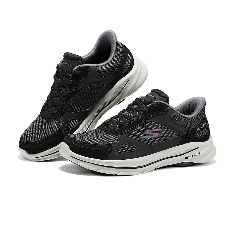 Skechers Go Walk 8 Удобные легкие низкие кроссовки для ходьбы Женские кроссовки Черный 125930-BKPK