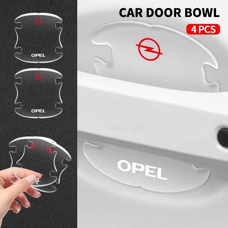4pcs Transparent Car Door Handle Bowl Sticker for Opel OPC Astra Insignia Mokka Zafira Corsa Vectra C D Antara Car Accessories