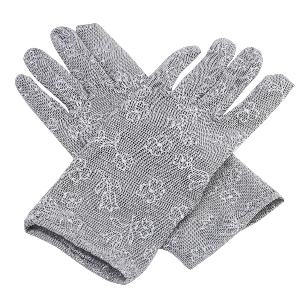 Женские перчатки для защиты рук на открытом воздухе, жаккардовые велосипедные солнцезащитные кремы, короткие кружевные варежки