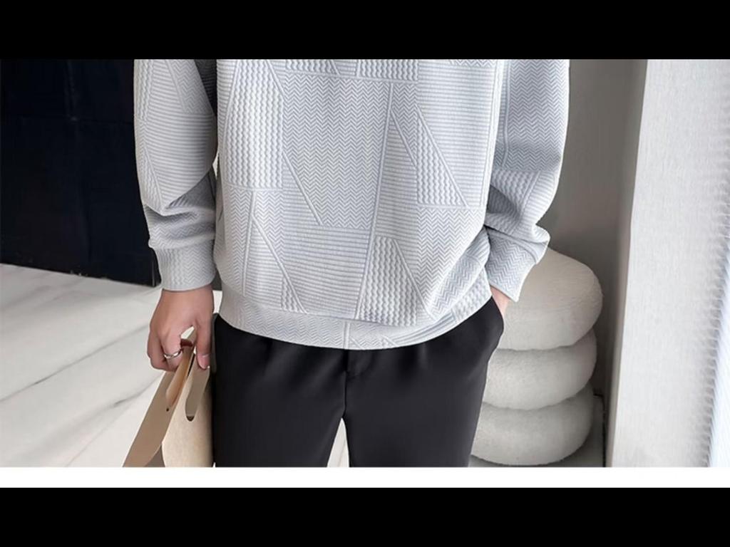 Men's 2023 Autumn/Winter Waffle Lapel Sweatshirt - Trendy, Versatile, Long-Sleeved Top