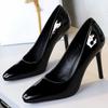 Shoes Women 10 CM Heels Patent Leather Women Pumps Fashion Wedding Shoes Stilettos Heels Sexy Party Shoes Large Size 43