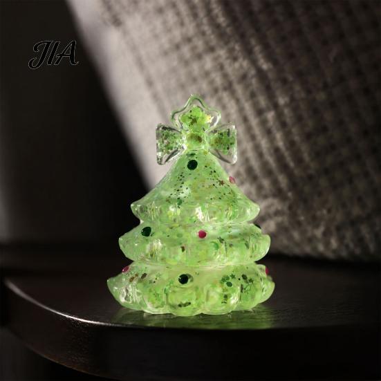 Soft Sensory Fidget Toys Christmas Tree Stress Ball, TPR Squeeze Toy for Relief, Glow Durable Balls in Dark Hand Toy, Holiday Gift Adults Kids